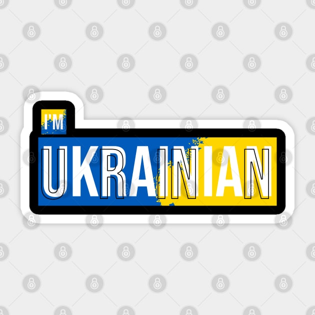 Im ukrainian, with color flag of ukraine Sticker by Aloenalone